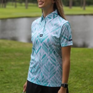 CA Ladies Funky Golf Shirt | Painted Ferns