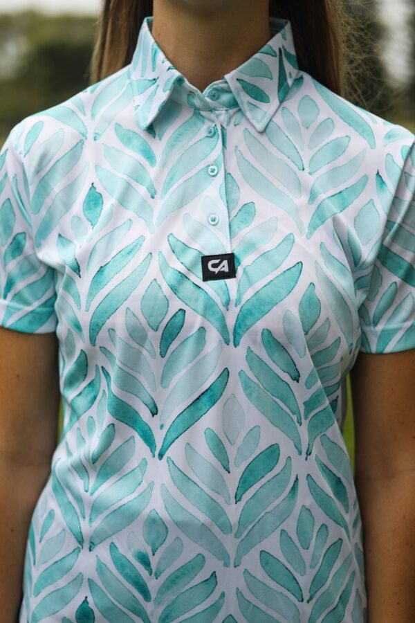 CA Ladies Funky Golf Shirt | Painted Ferns - Image 6