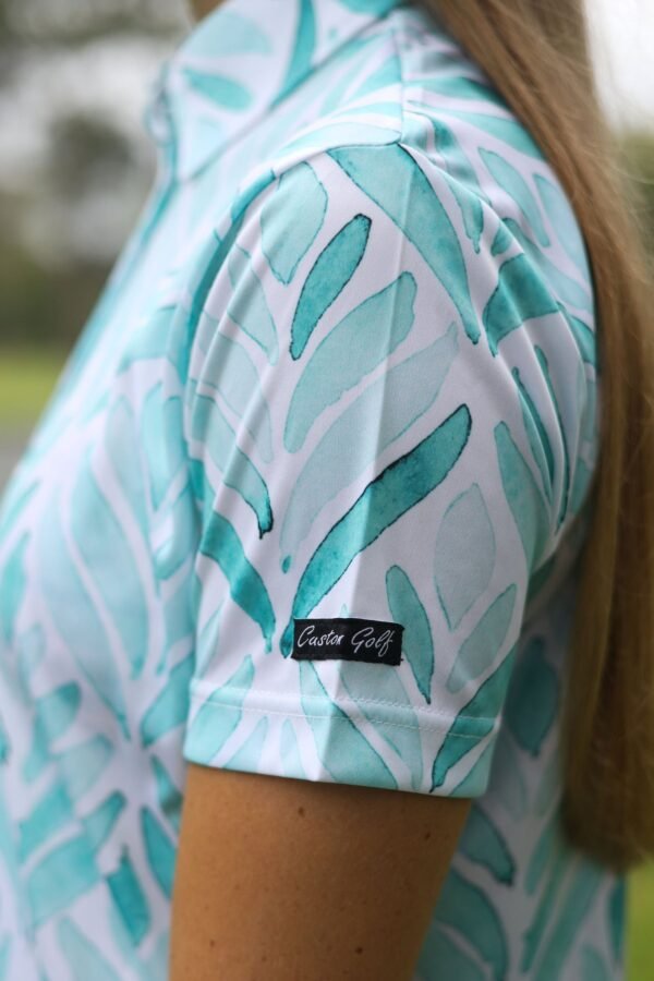 CA Ladies Funky Golf Shirt | Painted Ferns - Image 4