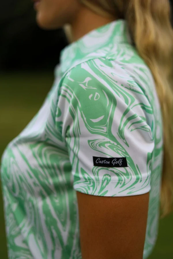 CA Ladies Funky Golf Shirt | Mint Twirl - Image 4