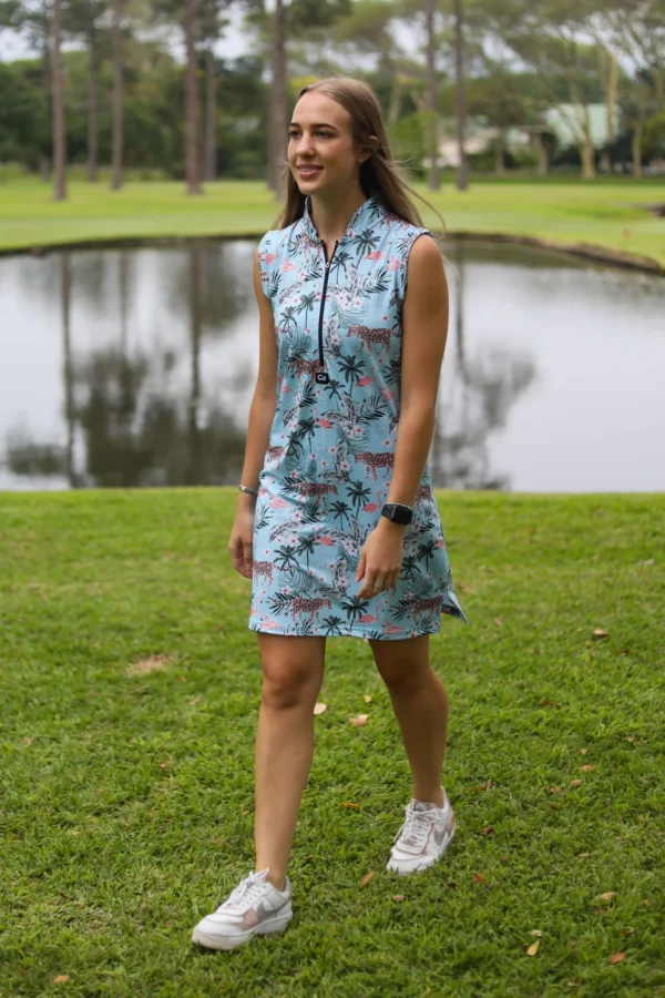 CA Funky Golf Dress | Tropical Turquoise - Image 4