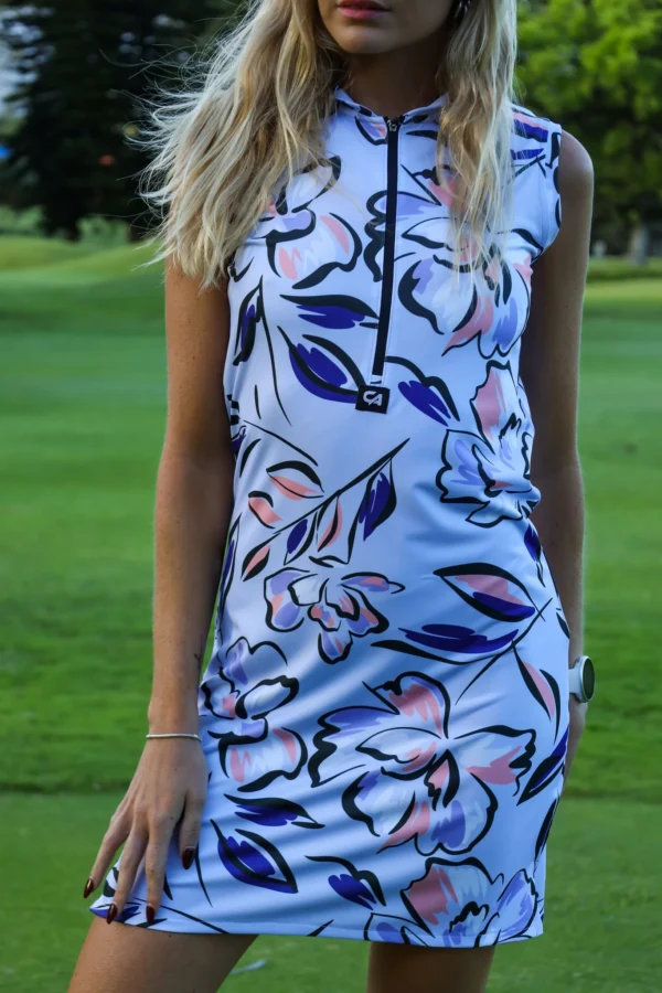 CA Funky Golf Dress | Lilac Floral - Image 4