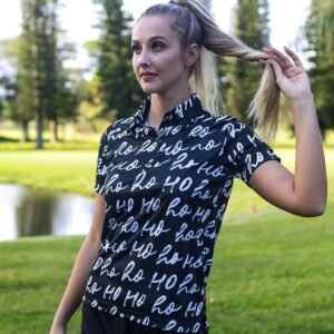CA Ladies Funky Golf Shirt | Merry Christmas