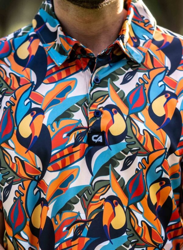 CA Funky Golf Shirt | Sunset Toucans - Image 5