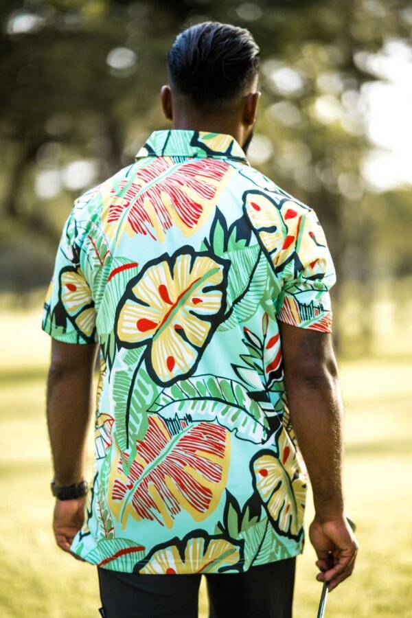 CA Funky Golf Shirt | Leafy Greens - Image 2