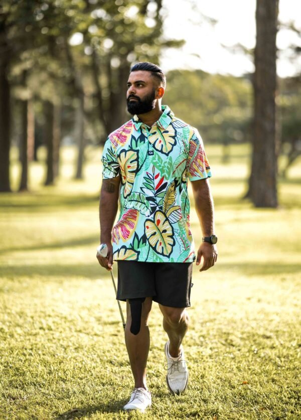 CA Funky Golf Shirt | Leafy Greens - Image 4