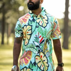 CA Funky Golf Shirt | Leafy Greens