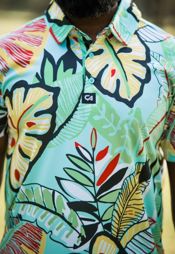 CA Funky Golf Shirt | Leafy Greens - Image 5