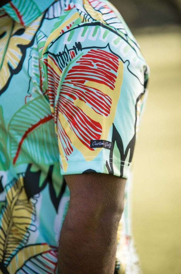 CA Funky Golf Shirt | Leafy Greens - Image 3