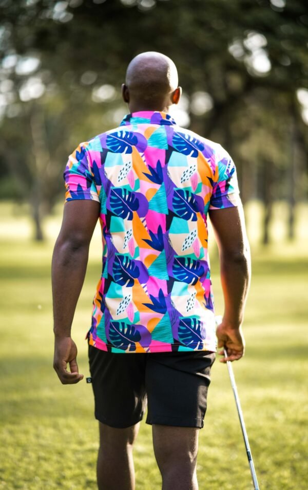 CA Funky Golf Shirt | Tropical Geometric - Image 2