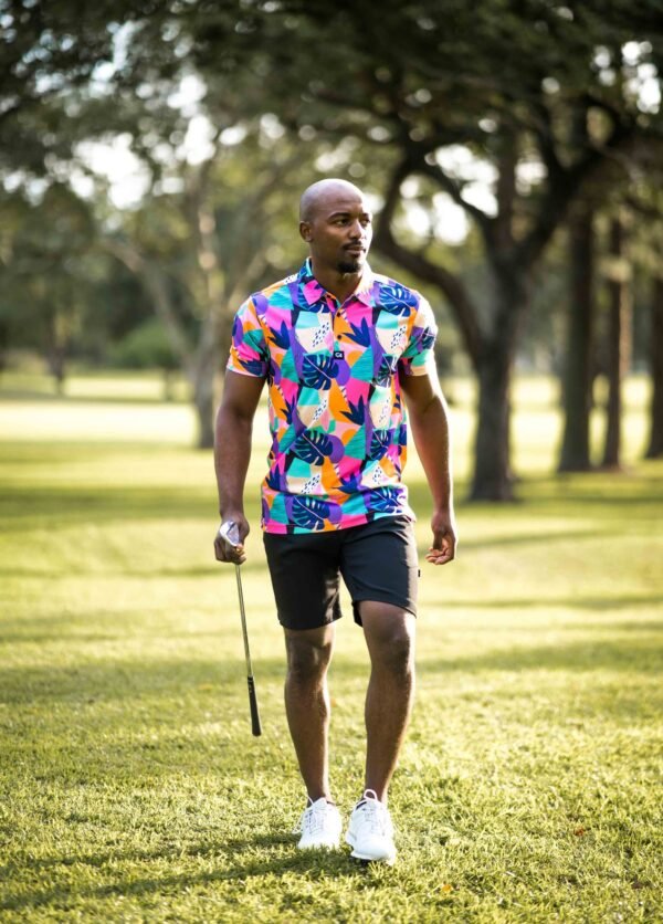 CA Funky Golf Shirt | Tropical Geometric - Image 4