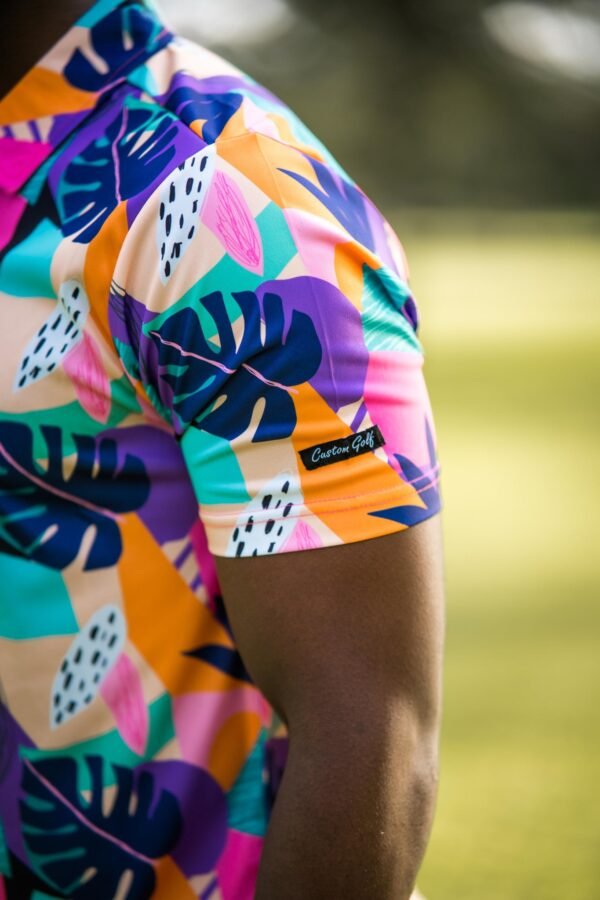 CA Funky Golf Shirt | Tropical Geometric - Image 3