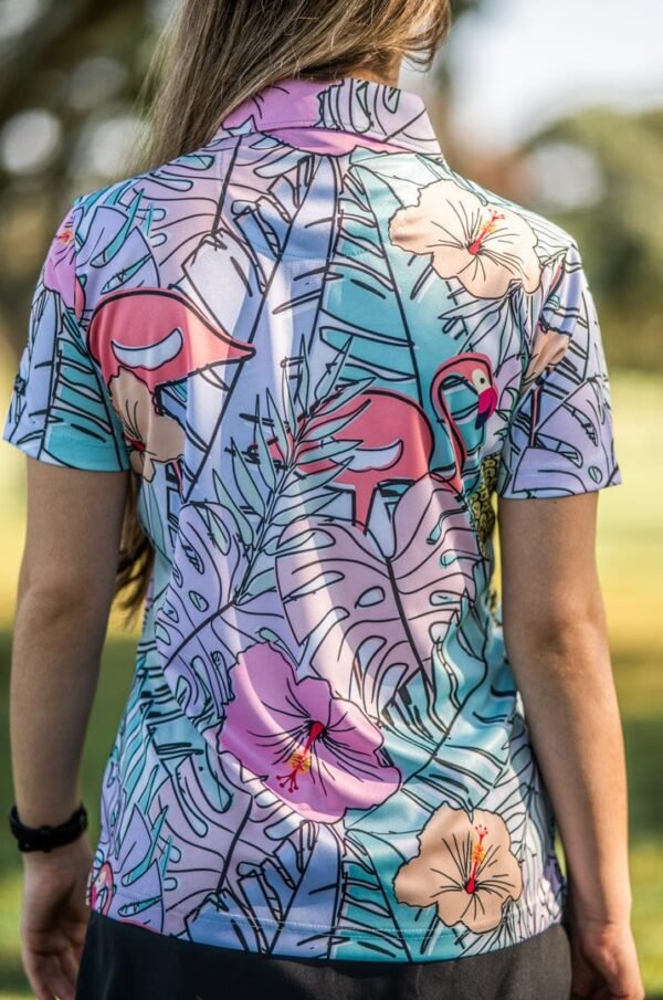 CA Ladies Funky Golf Shirt | Pastel Jungle - Image 2