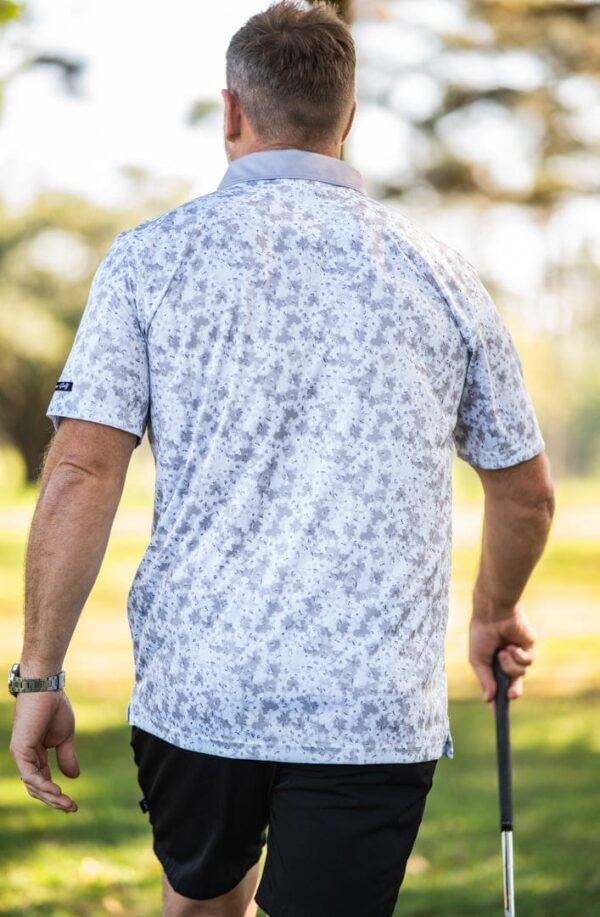 CA Premium Golf Shirt | Grey Blossoms - Image 2