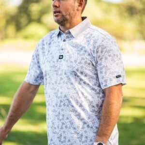 CA Premium Golf Shirt | Grey Blossoms