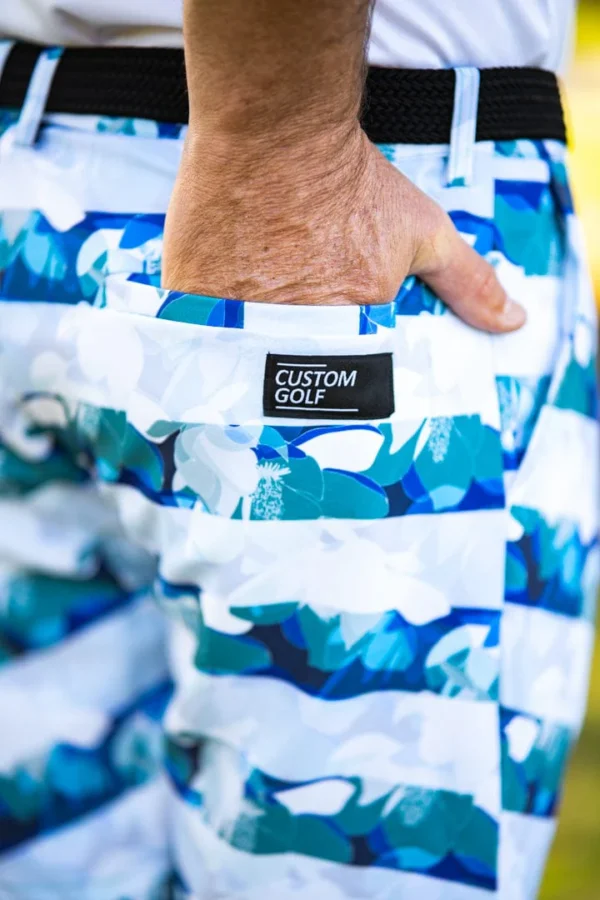 CA Funky Golf Shorts | Striped Floral - Image 5