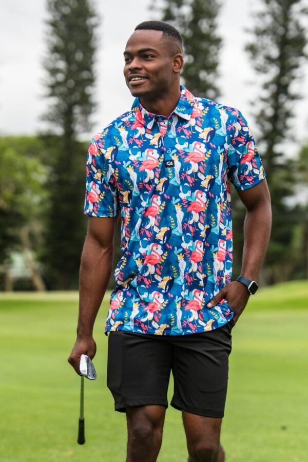 CA Funky Golf Shirt | Tropical Birds