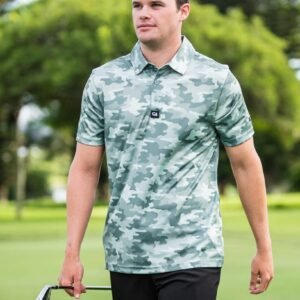CA Funky Golf Shirt | Military Green