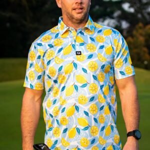 CA Funky Golf Shirt | Lemon Zest