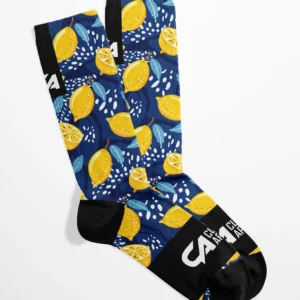CA Funky Socks | Navy Lemon Zest