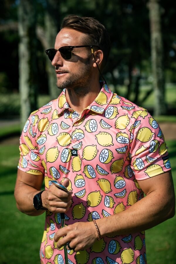CA Funky Golf Shirt | Peachy Lemons - Image 6