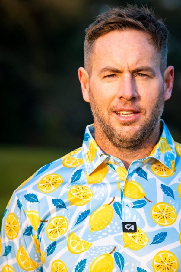 CA Funky Golf Shirt | Lemon Zest - Image 5