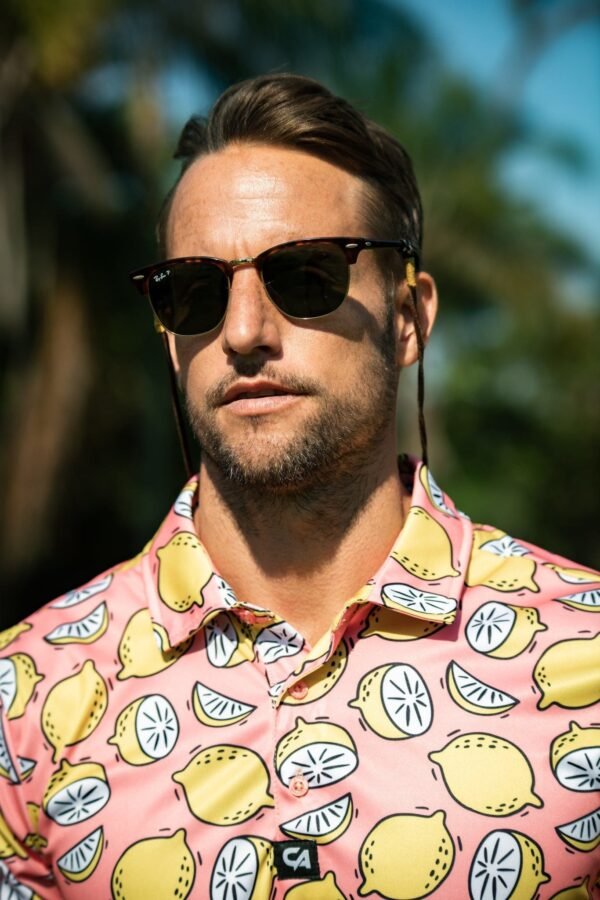 CA Funky Golf Shirt | Peachy Lemons - Image 5