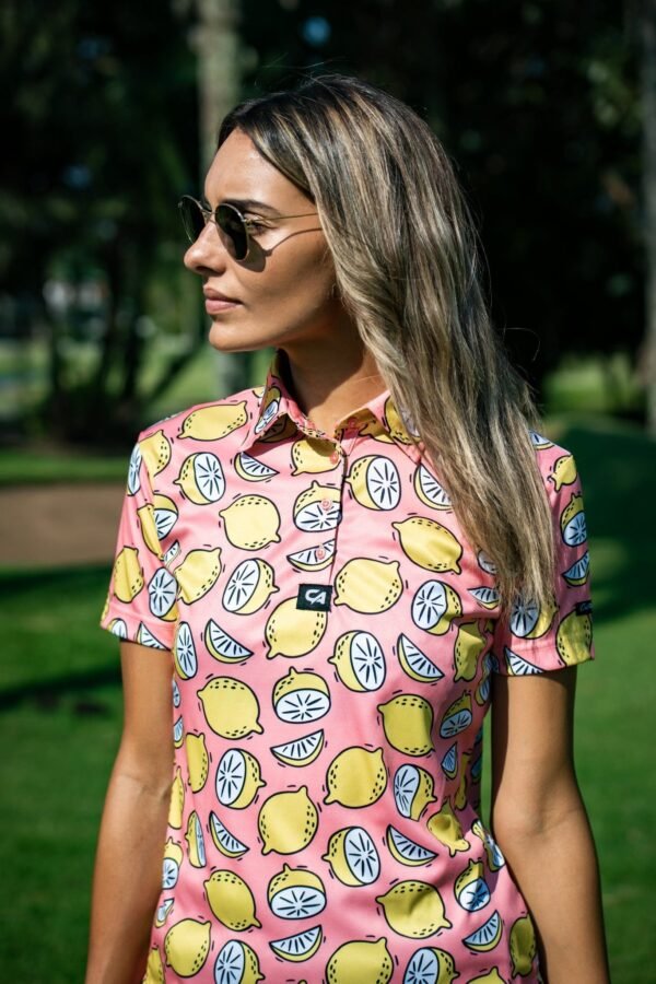 CA Ladies Funky Golf Shirt | Peachy Lemons - Image 6