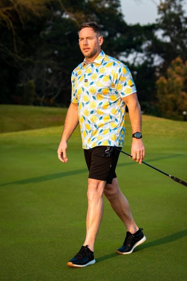 CA Funky Golf Shirt | Lemon Zest - Image 3